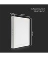 24W vierkant LED panel - Backlit, witte rand, 29,5 x 29,5 cm, incl. lichtbron