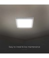 24W vierkant LED panel - Backlit, witte rand, 29,5 x 29,5 cm, incl. lichtbron