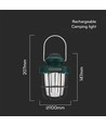 Oplaadbare LED-campinglamp, 5W - IP44, dimbaar, instelbare CCT, USB-C