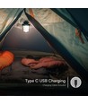 Oplaadbare LED-campinglamp, 5W - IP44, dimbaar, instelbare CCT, USB-C
