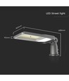 V-Tac 100W LED straatlamp - Samsung chip, Ø60mm, IP65