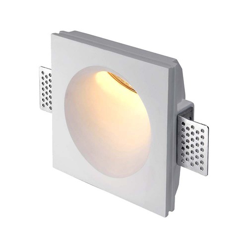 GU10 gips inbouwspot - Rond/Vierkant, wit, IP20 binnen, zonder lichtbron