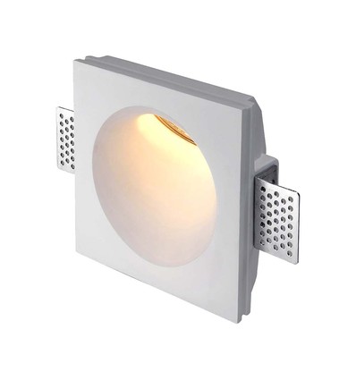 GU10 gips inbouwspot - Rond/Vierkant, wit, IP20 binnen, zonder lichtbron