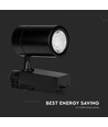35W 3-fase railspot - 24 graden, 4000K, zwart, COB LED, IP20