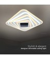 150W LED Smart plafondlamp met 3D-effect - 50x50cm, CCT, dimbaar, incl. afstandsbediening