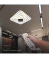 150W LED Smart plafondlamp met 3D-effect - 50x50cm, CCT, dimbaar, incl. afstandsbediening