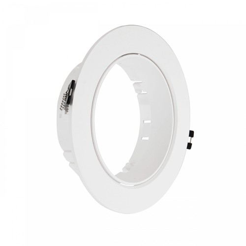 Ronde opbouwspot voor 1x AR111 GU10 - Wit, PC kunststof, zonder lichtbron