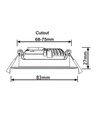 7W Inbouwspot RA96, DimToWarm+CCT, Dimbaar - Gat: Ø6,8 cm, Afm: Ø8,3 cm, Witte rand
