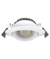7W Inbouwspot RA96, DimToWarm+CCT, Dimbaar - Gat: Ø6,8 cm, Afm: Ø8,3 cm, Witte rand