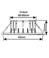 7W RA96 CCT + DimToWarm inbouwspot voor isolatie - dimbaar, Gat: Ø6,8 cm, Afm: Ø9,3 cm