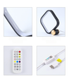 Vierkante RGBIC lamp - 15x15cm, Bluetooth, 5V USB
