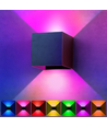 6W CUBIC RGB+CCT wandlamp - IP65, Tuya Smart, zwart, vierkant, up/down, verstelbaar, binnen / buiten, incl. lichtbron