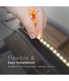 5m 10W/m LED strip - 24V, 128 LED per meter, 4000K, IP20, SMD2835