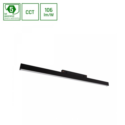 SHIFT CCT- Line M Lineaire Armatuur 17W - 602x23x42mm, 100°, Zwart, CCT Schakelaar