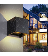 6W CUBIC wandlamp - IP65, RGB+CCT, Zigbee, zwart, vierkant, up/down, verstelbaar, binnen / buiten, incl. lichtbron