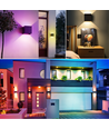 6W CUBIC RGB+CCT wandlamp - IP65, Tuya Smart, zwart, vierkant, up/down, verstelbaar, binnen / buiten, incl. lichtbron
