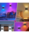 6W CUBIC RGB+CCT wandlamp - IP65, Tuya Smart, zwart, vierkant, up/down, verstelbaar, binnen / buiten, incl. lichtbron