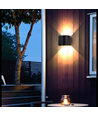 6W Wandlamp - IP65, Rond, RGB + CCT Tuya, Zwart, Up/down, Verstelbaar, Binnen / buiten, Incl. lichtbron