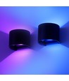 6W Wandlamp - IP65, Rond, RGB + CCT Tuya, Zwart, Up/down, Verstelbaar, Binnen / buiten, Incl. lichtbron