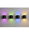 6W Wandlamp, Hue compatibel - IP65, Rond, RGB+CCT, Zigbee, zwart, up/down, verstelbaar, binnen/buiten, incl. lichtbron