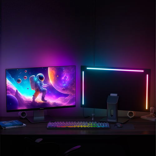 PC Sync LED-strip 27" scherm 3 zijden - RGBIC, USB, 60 LED/m