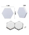 6 stuks RGBIC Hexagon Wandlampen - Wandverlichting, RGBIC