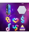 10 stuks RGBIC Hexagon Wandlampen - Set