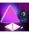 10 st. Hexagon Tri Panels - Wandlamp, RGBIC, afstandsbediening, app-bediening