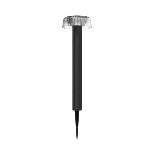 2,5W Solar tuinlamp met prikpen - 3-staps dimbaar, USB-C, IP44 buiten, zwart