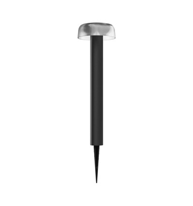 2,5W Solar tuinlamp met prikpen - 3-staps dimbaar, USB-C, IP44 buiten, zwart