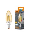 E14 6W LED kaarslamp - Filament, 680lm, 2200K, warm wit, vervangt 60W