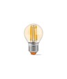 E27 6W LED filament kogellamp - G45, 2200K, Amber glas, 360 graden, 750lm
