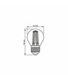 E27 6W LED filament kogellamp - G45, 800lm, 4000K, flicker free