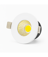 2W Ø3,8cm Focu38 meubelspot inbouw RA92 - 12V DC, Zaaggat: Ø3,5 cm, Afmetingen: Ø3,8 cm, Mat wit