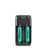 Universele batterijlader met LCD display - 2 kanalen, USB-C, Ni-Mh/Li-Ion/LiFePO4, powerbank functie