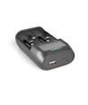 Universele batterijlader met LCD display - 2 kanalen, USB-C, Ni-Mh/Li-Ion/LiFePO4, powerbank functie