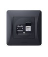 Binera CAT6 netwerkaansluiting - RJ45, IP20, grafiet zwart, 86x86 mm