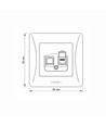 BINERA CAT6 enkelvoudige computeraansluiting - Wit, RJ45, inbouw, IP20