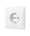 Schuko stopcontact - enkel, wit