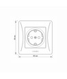 Schuko stopcontact - enkel, wit