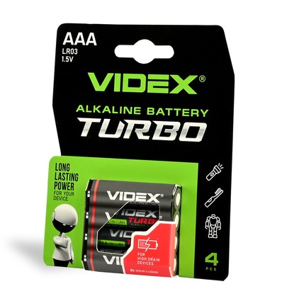 4 st. LR03T/AAA - Alkaline batterij