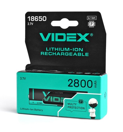 Oplaadbare Lithium-ion batterij - 18650-P 2800mAh, met thermische beveiliging