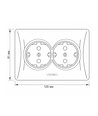 Schuko stopcontact - dubbel, wit