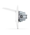 Schuko wandcontactdoos - enkel, met deksel, wit