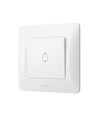 Deurbel schakelaar – 86x86mm, IP20, wit