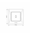 Deurbel schakelaar – 86x86mm, IP20, wit