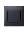 BINERA 1-polige kruisschakelaar, zwart grafiet - 10A, IP20, inbouw, 86x86mm