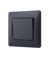 BINERA 1-polige kruisschakelaar, zwart grafiet - 10A, IP20, inbouw, 86x86mm