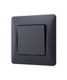 1-kanaals schakelaar - 86x86mm, IP20, zwart