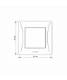1-kanaals schakelaar - 86x86mm, IP20, zwart